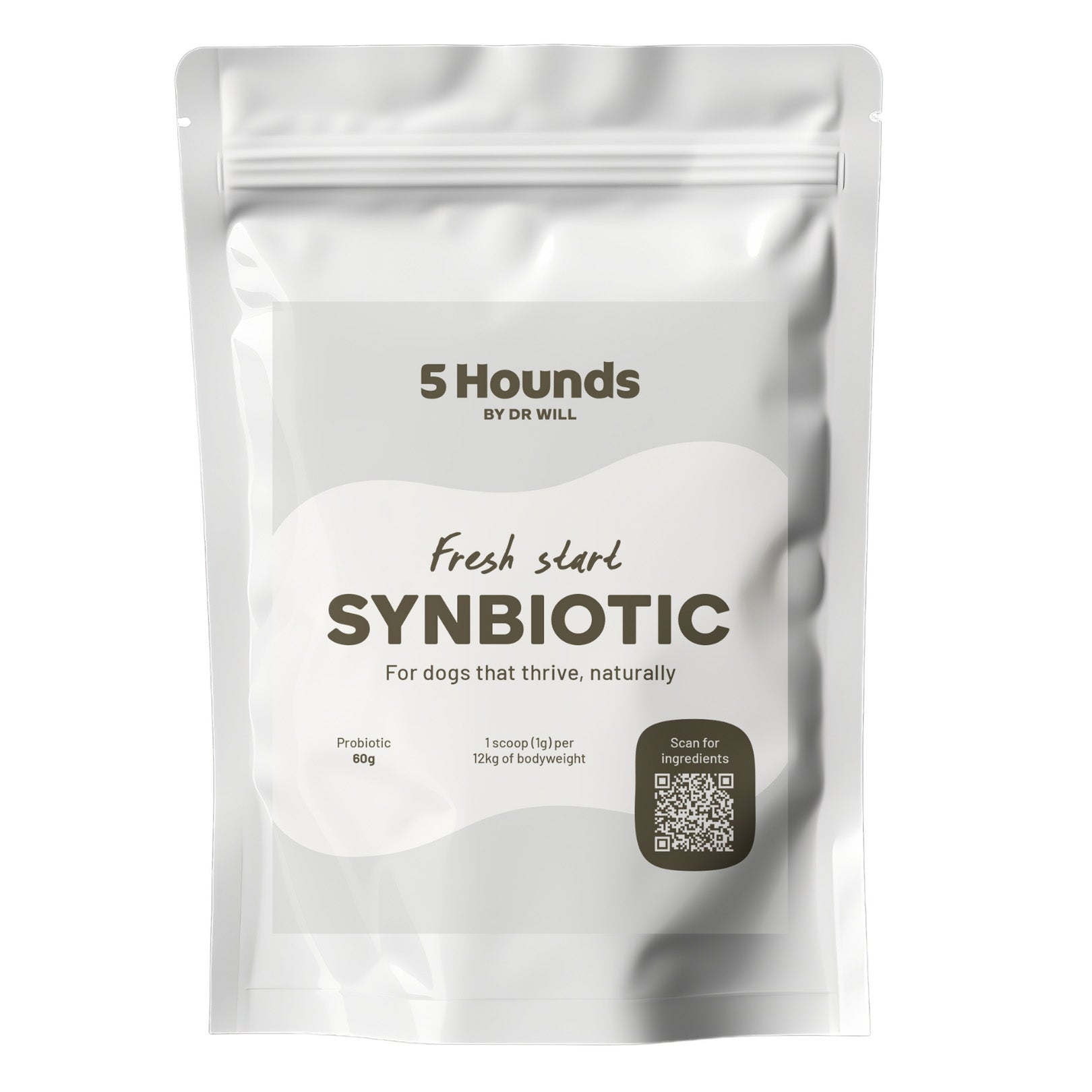5 Hounds Synbiotic Powder – Advanced Gut Health Support for Dogs